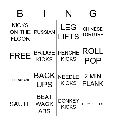 BING TECHNIQUE Bingo Card