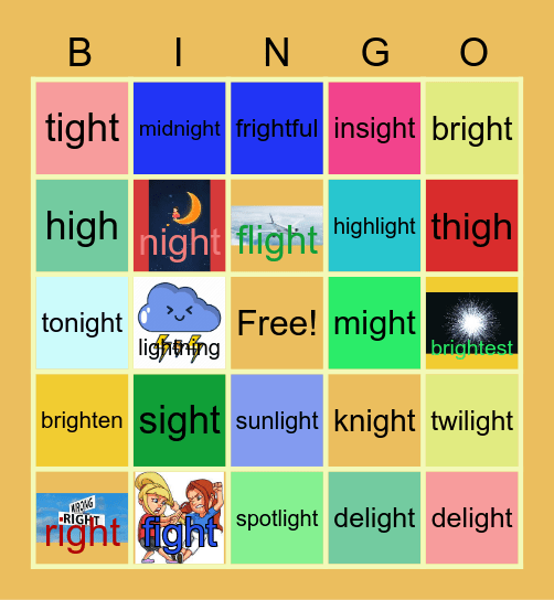 igh Bingo Card