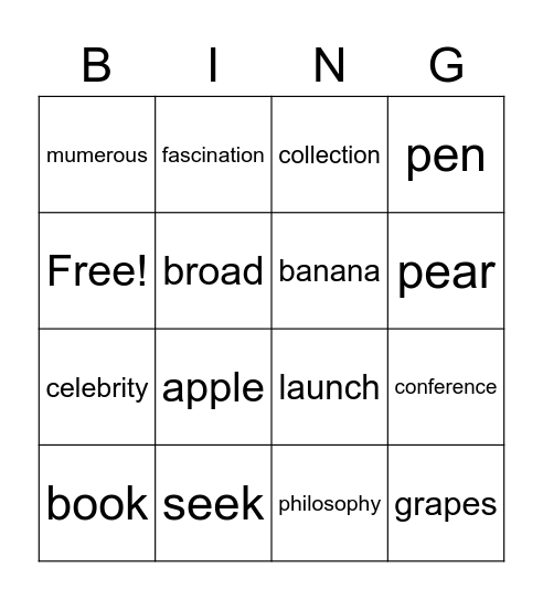 TED Talks: Spreading Ideas Bingo Card