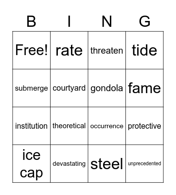 B6L6 Bingo Card