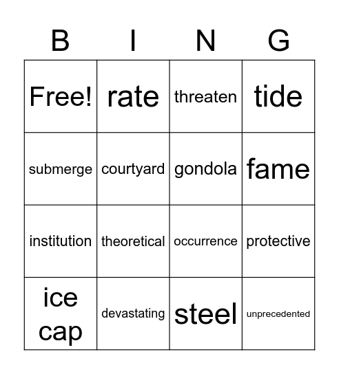 B6L6 Bingo Card