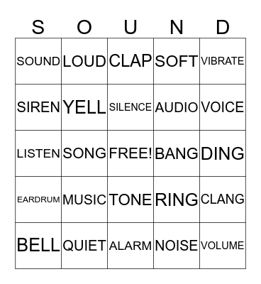 Sounds Around Us Bingo Card