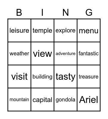 Hey! Taipei Bingo Card