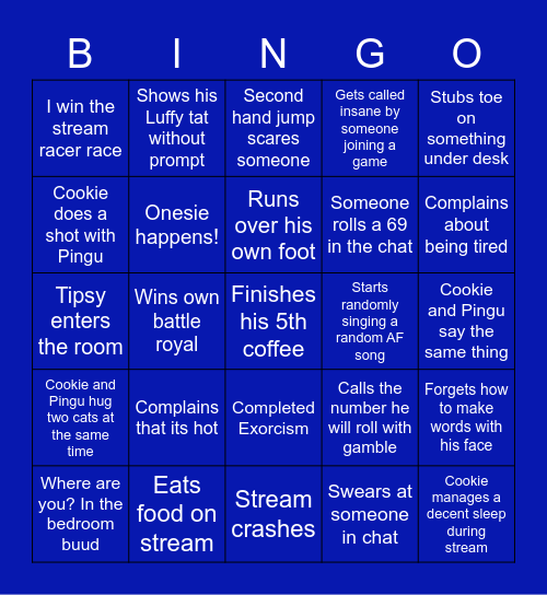 BINGU! Bingo Card