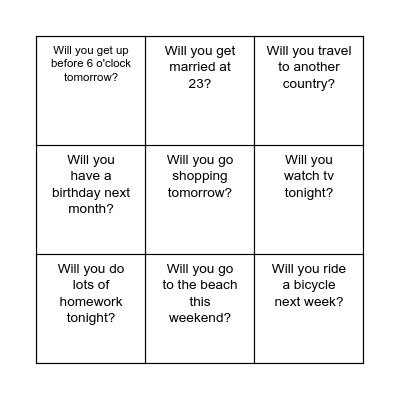 Find Someone Who.... Bingo Card