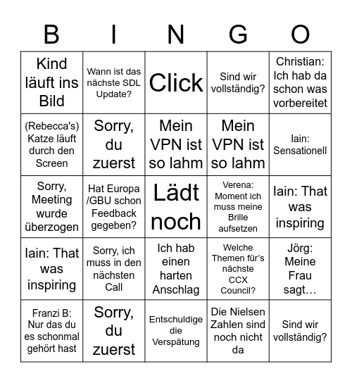 CCX Bingo Card
