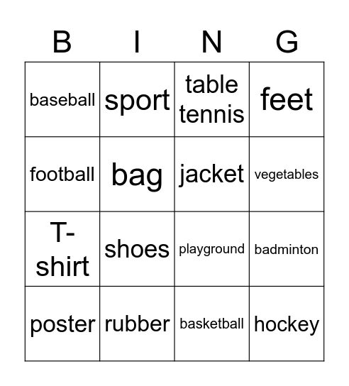 BINGO! Bingo Card