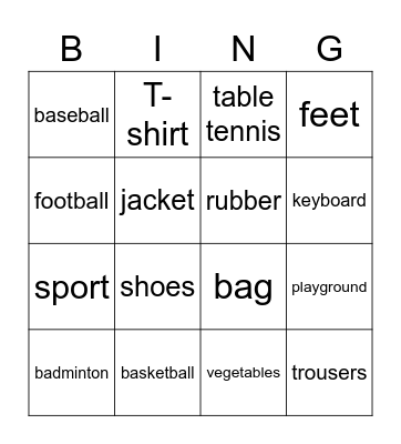 BINGO! Bingo Card