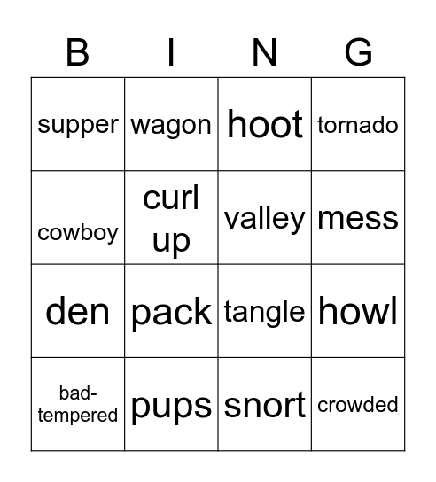 The Best Cowboy in the Bingo Card