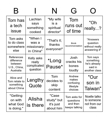 Kimbingo Card
