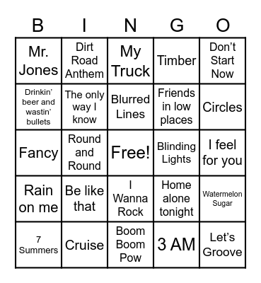 Donkey's Good Mix Bingo Card