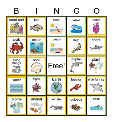 Ocean PCS Bingo Card