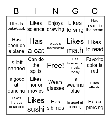 Ice Breaker BIngo! Bingo Card