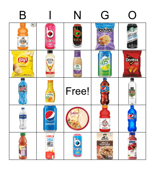 Pepsi Bingo Card