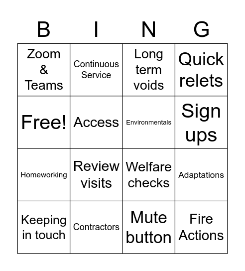 Achievements & Challenges Bingo Card