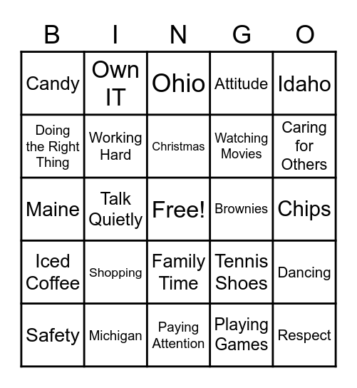 Get to Know and SOAR!! Bingo Card