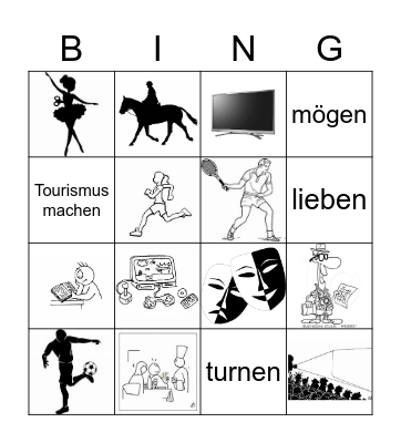 Les loisirs Bingo Card