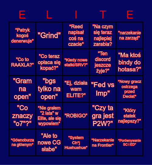 BINGO EDPL Bingo Card