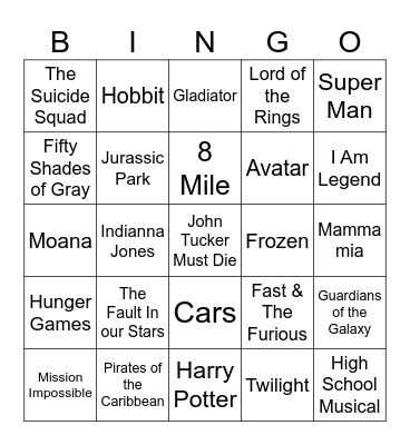 Bingo Madness Bingo Card