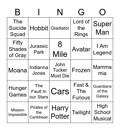 Bingo Madness Bingo Card