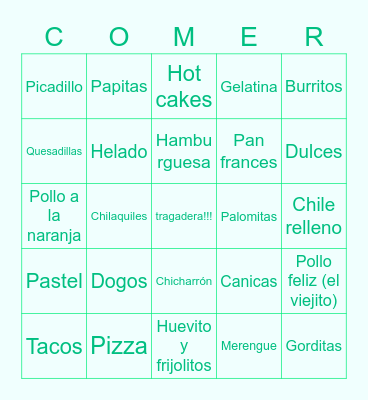 Pura Tragadera!!!!!! Bingo Card