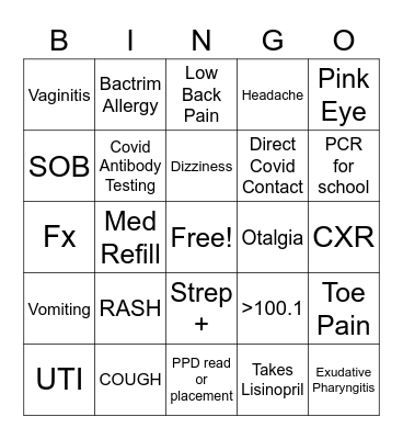 Delancy Bingo Card