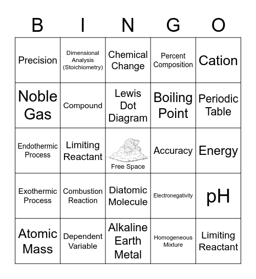 Chemistry BINGO! Bingo Card