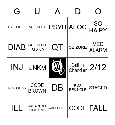 GUADO Bingo Card