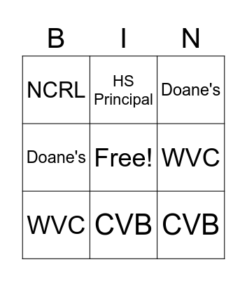 PAC Spring 2021 Bingo Card