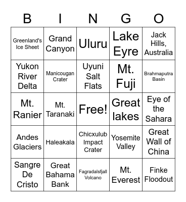 Space 2 Inspire MZ Bingo Card