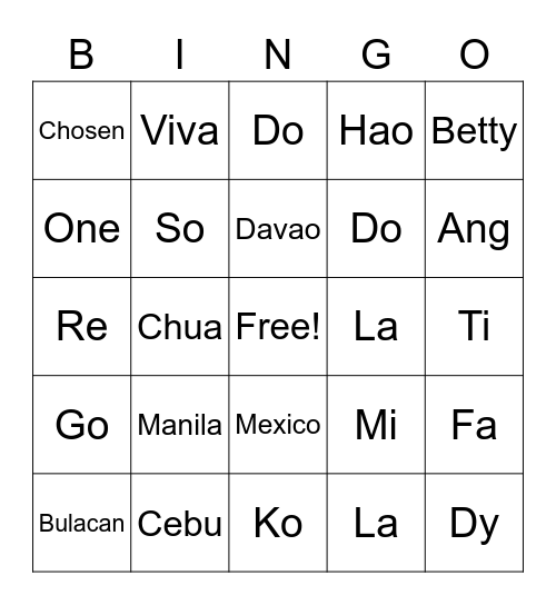 Betty Bingo Card