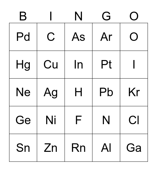 D.D's BINGO Card Bingo Card