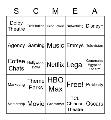 USC MEA Bingo! Bingo Card