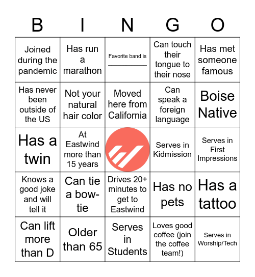 EASTWIND Bingo Card