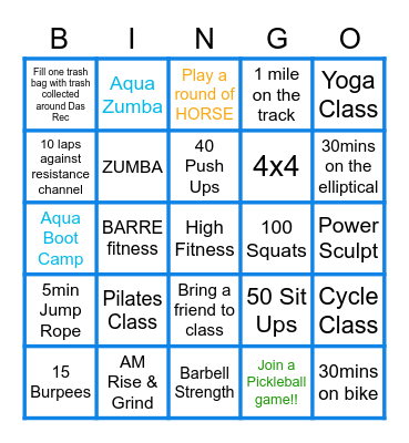 DAS REC BINGO Card