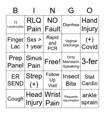 Summer Bingo Bango Bingo Card