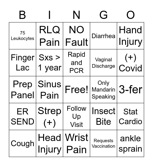 Summer Bingo Bango Bingo Card