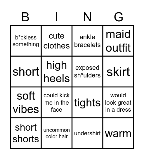 beanscore boys bingo Card