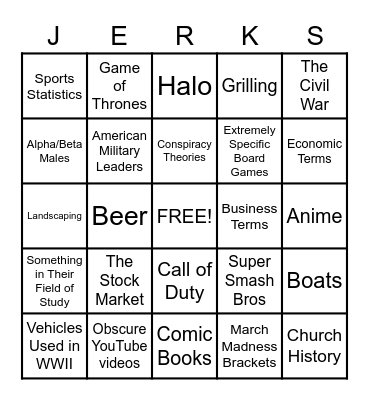 Discussions Women Don't Get to Participate In Bingo Card