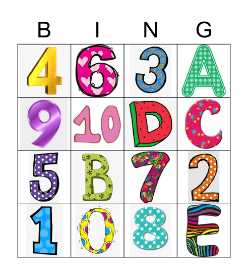 Number Bingo! Bingo Card