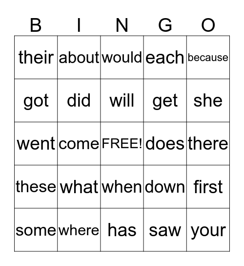 did and get Bingo Card