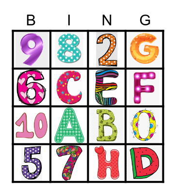 Number Bingo! Bingo Card
