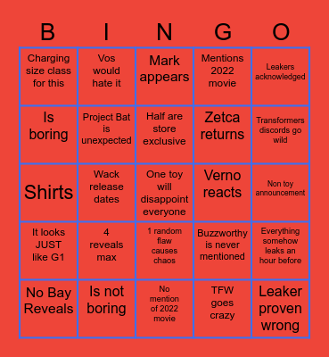 Fan First 5/21/2021 Bingo Card