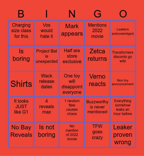 Fan First 5/21/2021 Bingo Card