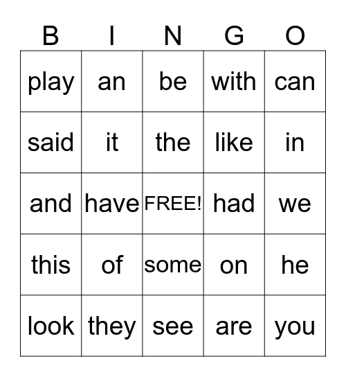 had and some Bingo Card