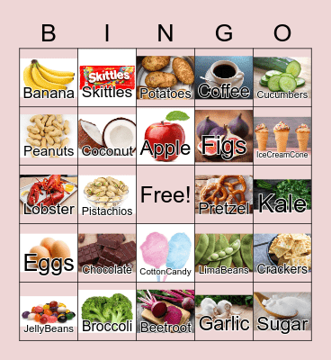 FOOD Bingo Card