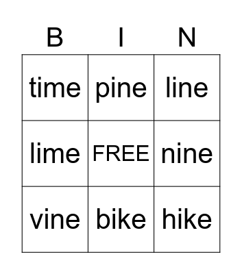 Bingo Card