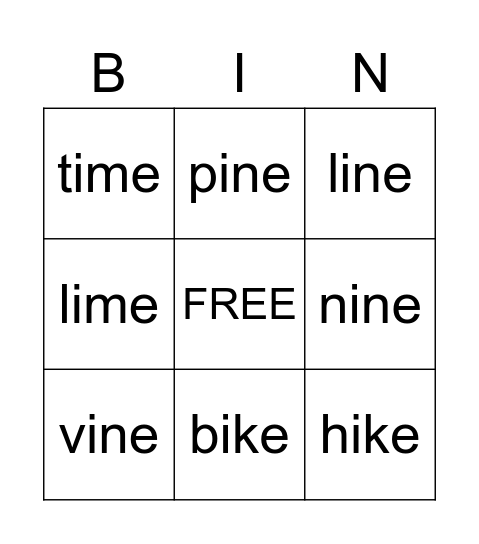 Bingo Card