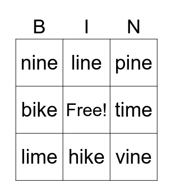 Bingo Card