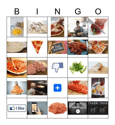 Niveau B - La pizza Bingo Card